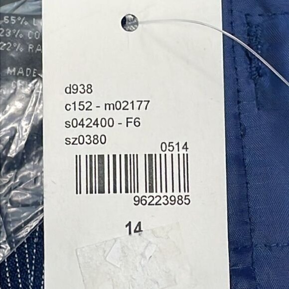 NWT Lane Bryant The Lena Wide Leg Trouser Pant Blue Pinstripe Linen Blend Sz 14 - Picture 12 of 12